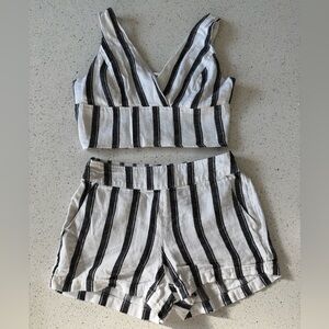 Revamped Monochrome Striped Ensemble